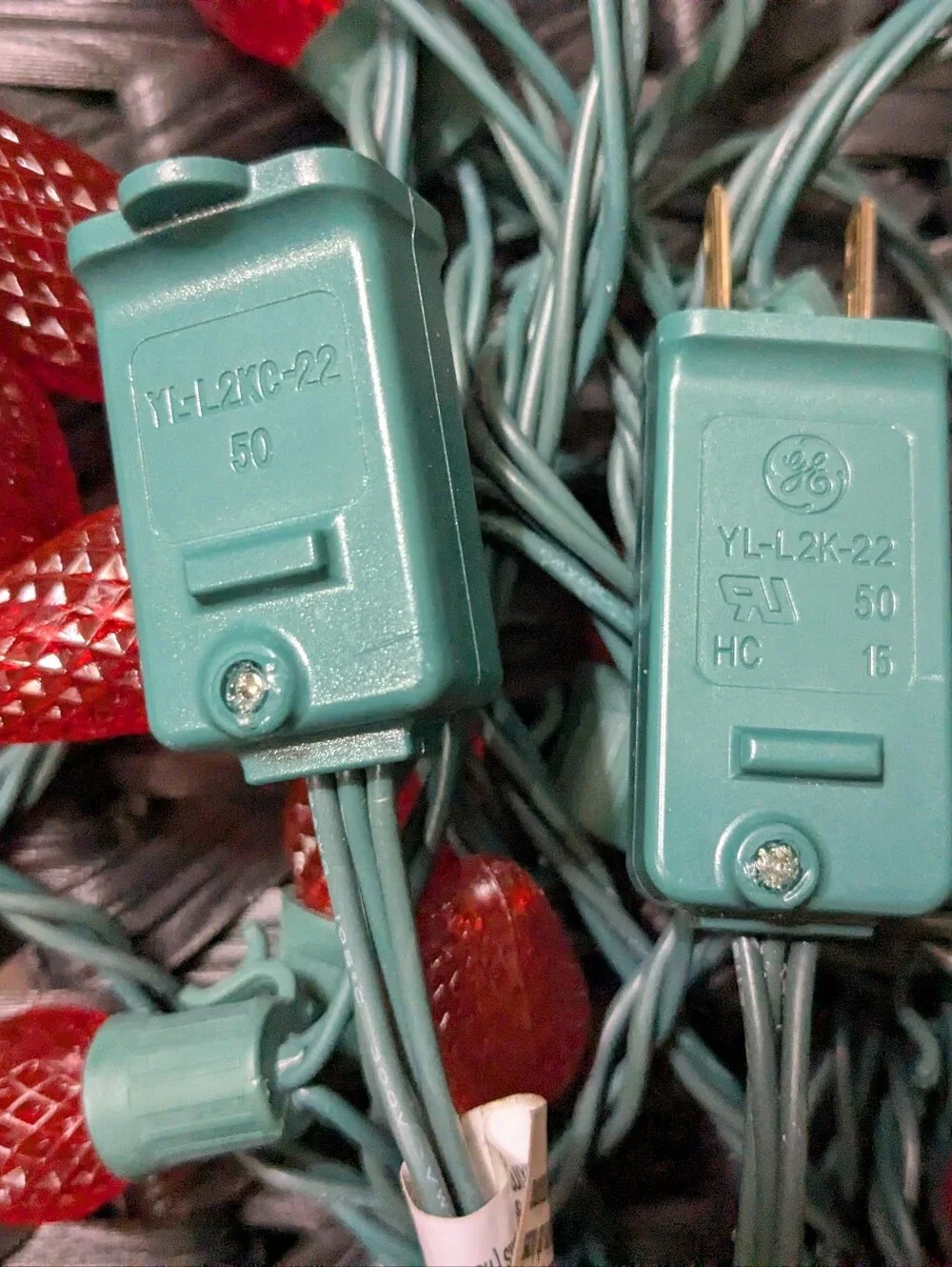 LED Christmas Lights Strawberry 50CT GE C6 Vintage Style Lights W Built In Clips